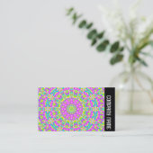Zijband - Colorful Kaleidoscoop 01 Visitekaartje (Staand voorkant)