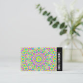 Zijband - Colorful Kaleidoscoop 02 Visitekaartje (Staand voorkant)