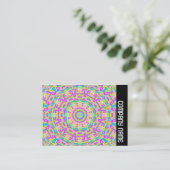 Zijband - Colorful Kaleidoscoop 03 Visitekaartje (Staand voorkant)