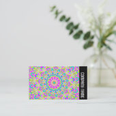 Zijband - Colorful Kaleidoscoop 04 Visitekaartje (Staand voorkant)
