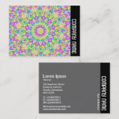 Zijband - Colorful Kaleidoscoop 07 Visitekaartje (Voorkant / Achterkant)