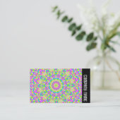 Zijband - Colorful Kaleidoscoop 07 Visitekaartje (Staand voorkant)
