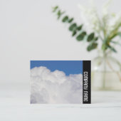 Zijband - Cumulus Clouds Visitekaartje (Staand voorkant)