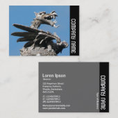 Zijband - Draak, stadhuis, Cardiff Visitekaartje (Voorkant / Achterkant)