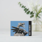 Zijband - Draak, stadhuis, Cardiff Visitekaartje (Staand voorkant)