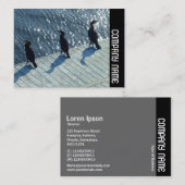 Zijband - Drie aalscholvers Visitekaartje (Voorkant / Achterkant)