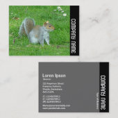 Zijband - Eekhoorn Visitekaartje (Voorkant / Achterkant)