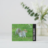 Zijband - Eekhoorn Visitekaartje (Staand voorkant)