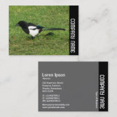 Zijband - Europese Magpie Visitekaartje (Voorkant / Achterkant)