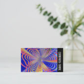 Zijband - Fractal Abstract 061012d Visitekaartje (Staand voorkant)