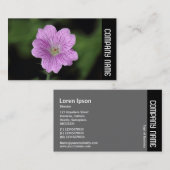 Zijband - Geranium Endressii Visitekaartje (Voorkant / Achterkant)