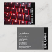 Zijband - Ggloeiend toetsenbord Visitekaartje (Voorkant / Achterkant)