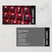 Zijband - Ggloeiend toetsenbord Visitekaartje (Voorkant / Achterkant)