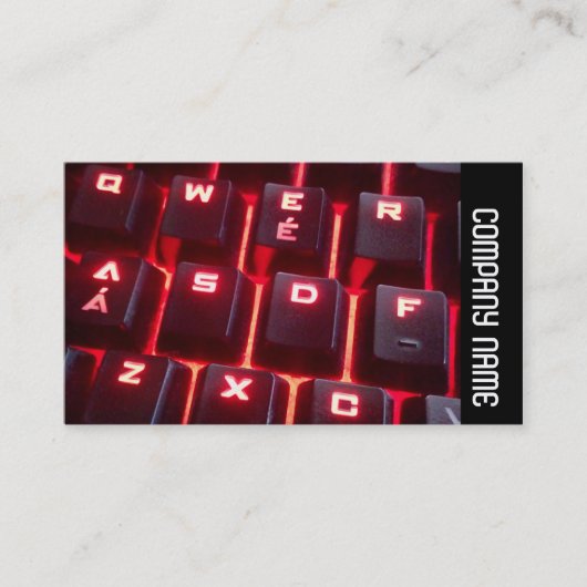 Zijband - Ggloeiend toetsenbord Visitekaartje (Voorkant)