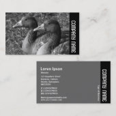 Zijband - Greylag Geese B&W Visitekaartje (Voorkant / Achterkant)