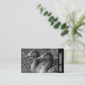 Zijband - Greylag Geese B&W Visitekaartje (Staand voorkant)