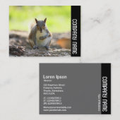 Zijband - Grijze eekhoorn Visitekaartje (Voorkant / Achterkant)