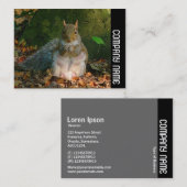 Zijband - Grijze eekhoorn Visitekaartje (Voorkant / Achterkant)