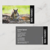 Zijband - Grijze eekhoorn Visitekaartje (Voorkant / Achterkant)