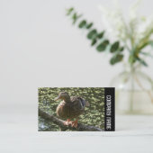 Zijband - Happy Duck Visitekaartje (Staand voorkant)