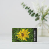 Zijband - Hover Fly on a Yellow Chrysanthemum Visitekaartje (Staand voorkant)