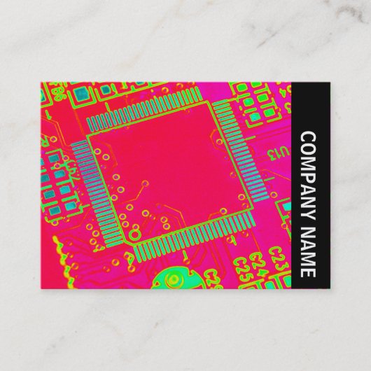 Zijband - kleurrijke Abstracte circuits Visitekaartje (Voorkant)