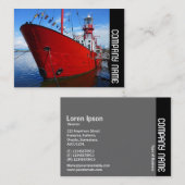 Zijband - Licht schip Visitekaartje (Voorkant / Achterkant)