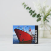 Zijband - Licht schip Visitekaartje (Staand voorkant)