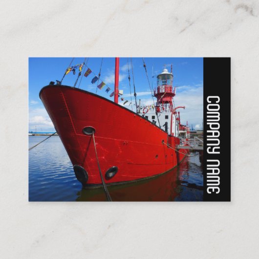 Zijband - Licht schip Visitekaartje (Voorkant)