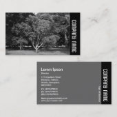 Zijband - Magnolia Tree BW Visitekaartje (Voorkant / Achterkant)