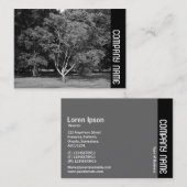Zijband - Magnolia Tree BW Visitekaartje (Voorkant / Achterkant)