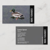 Zijband - Mallard Duck Visitekaartje (Voorkant / Achterkant)