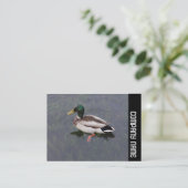 Zijband - Mallard Duck Visitekaartje (Staand voorkant)