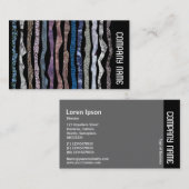 Zijband - Minerale strepen Visitekaartje (Voorkant / Achterkant)