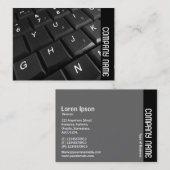 Zijband - Notitieboek toetsenbord 02 Visitekaartje (Voorkant / Achterkant)