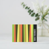 Zijband - onregelmatige strepen visitekaartje (Staand voorkant)
