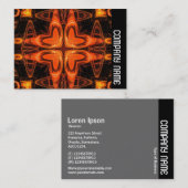 Zijband - Oranje Kaliediscope 03 Visitekaartje (Voorkant / Achterkant)