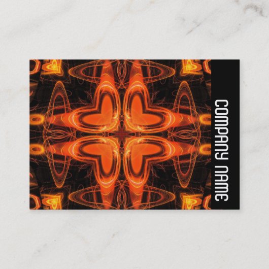 Zijband - Oranje Kaliediscope 03 Visitekaartje (Voorkant)