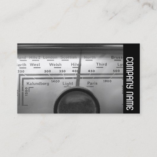 Zijband - Oude Britse radio Visitekaartje (Voorkant)