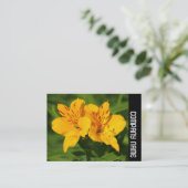 Zijband - Peruaanse gelilies Visitekaartje (Staand voorkant)