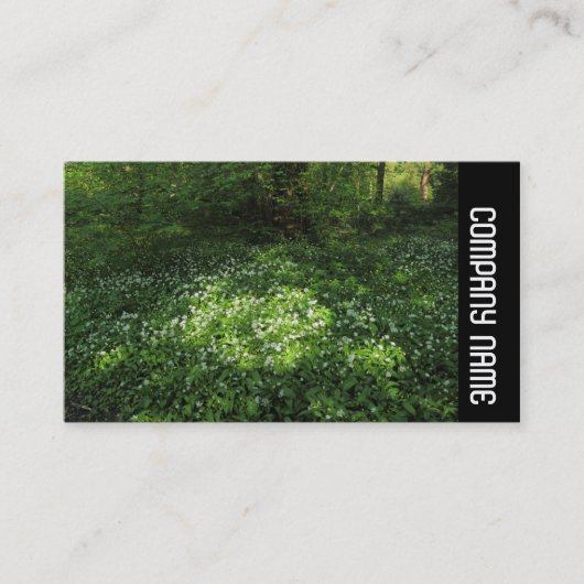 Zijband - pot knoflook visitekaartje (Voorkant)