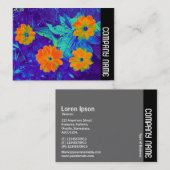 Zijband - Psychedelic Flower Bed Visitekaartje (Voorkant / Achterkant)