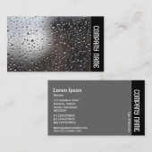 Zijband - Regen op een raam Visitekaartje (Voorkant / Achterkant)