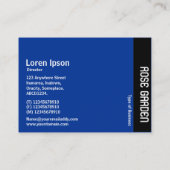 Zijband - Roze (diepblauw) Visitekaartje (Achterkant)