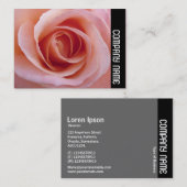 Zijband - Roze Rose Visitekaartje (Voorkant / Achterkant)