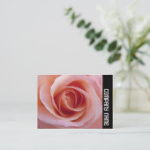 Zijband - Roze Rose Visitekaartje (Staand voorkant)