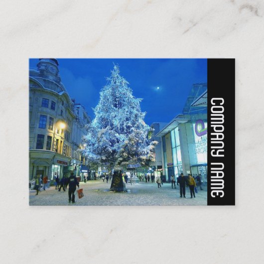 Zijband - sneeuw in Cardiff Visitekaartje (Voorkant)