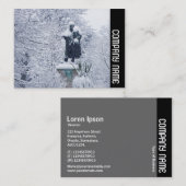 Zijband - sneeuw in het park visitekaartje (Voorkant / Achterkant)