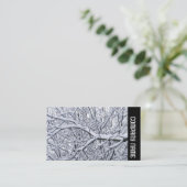 Zijband - Snowy Branches Visitekaartje (Staand voorkant)