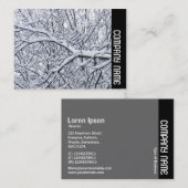 Zijband - Snowy Branches Visitekaartje (Voorkant / Achterkant)